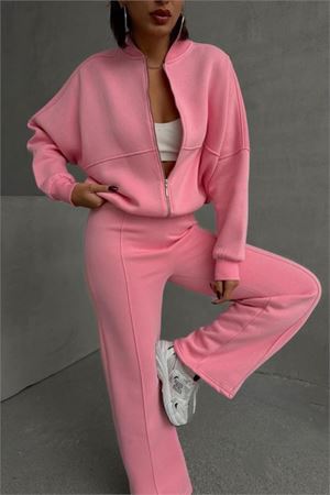 Kadın pamuklu kışlık sweat pantlon eşofman takımı DPGTS018
