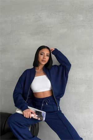 Kadın Oversize Likralı Eşofman Takımı Dpnbg001