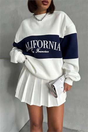 Kadın bisiklet yaka california sweat DPG038