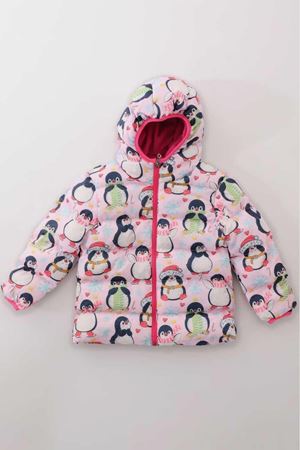 Kız çocuk polarlı baskılı kışlık mont DPRBC003