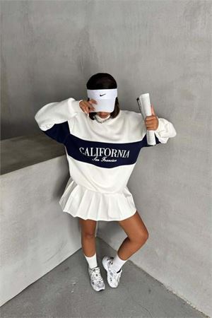Kadın bisiklet yaka california sweat DPG038