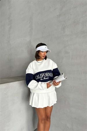 Kadın bisiklet yaka california sweat DPG038