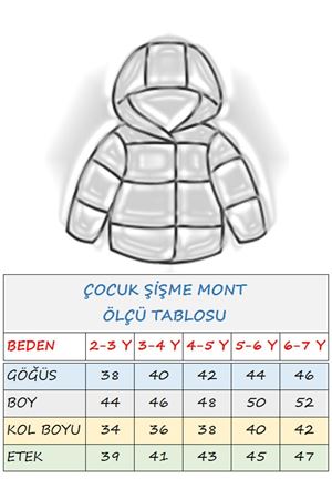 Erkek çocuk roket desenli lacivert mont DPRBC017