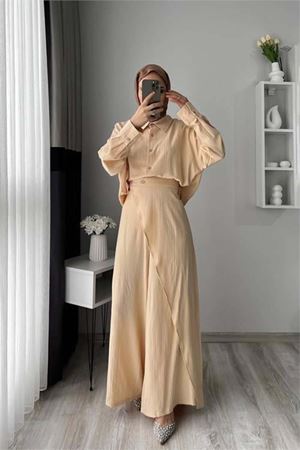 kadın tunik pantolon ikili tesettür takım DPMS052