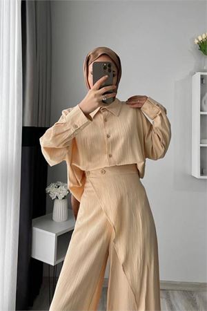 kadın tunik pantolon ikili tesettür takım DPMS052