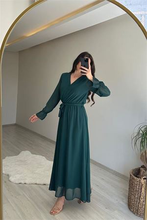 Kadın şifon maxi boy elbise DPNM001