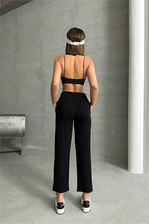 kadın likralı modal kumaş çımalı binici pantolon DPG064