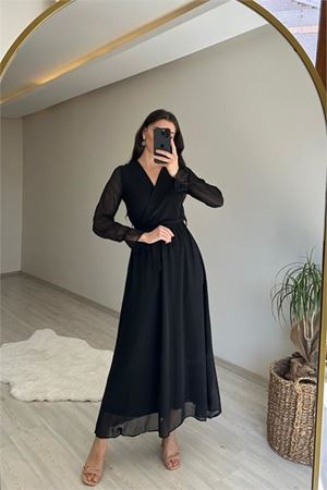 Kadın şifon maxi boy elbise DPNM001