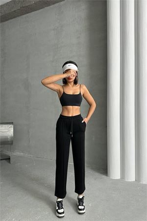 kadın likralı modal kumaş çımalı binici pantolon DPG064