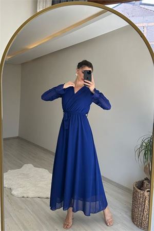 Kadın şifon maxi boy elbise DPNM001
