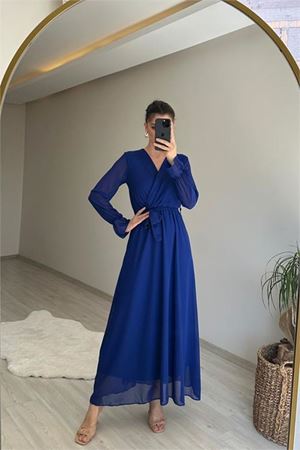Kadın şifon maxi boy elbise DPNM001