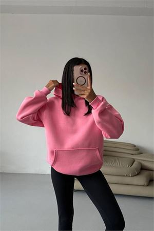 Kadın cepli oversize basic sweat DPG109