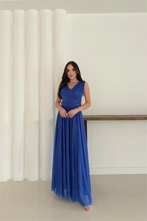 Kadın tül kumaş büyük beden abiye RYS9223