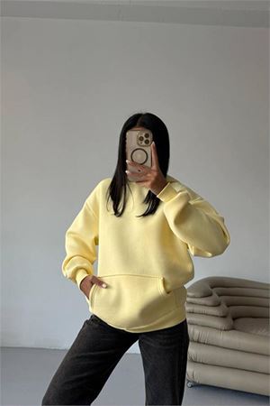 Kadın cepli oversize basic sweat DPG109