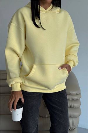 Kadın cepli oversize basic sweat DPG109