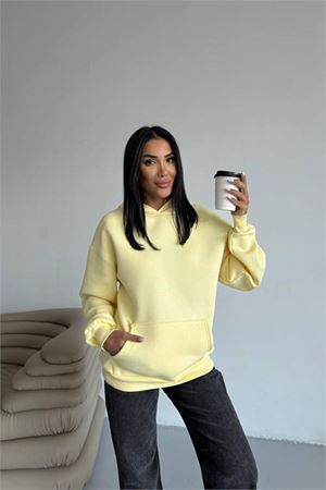 Kadın cepli oversize basic sweat DPG109