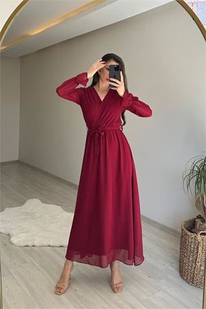 Kadın şifon maxi boy elbise DPNM001