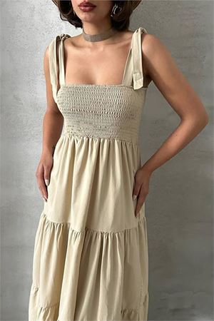 kadın askılı poplin kumaş yazlık elbise DPG091