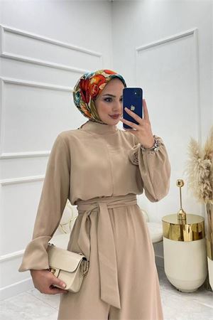 kadın bağlama detaylı Özel günler için şifon elbise DP8047