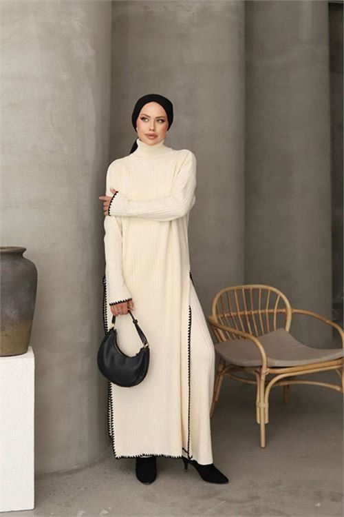 Neşeli butik kadın pantolon tunik ikili tesettür takım NMS020