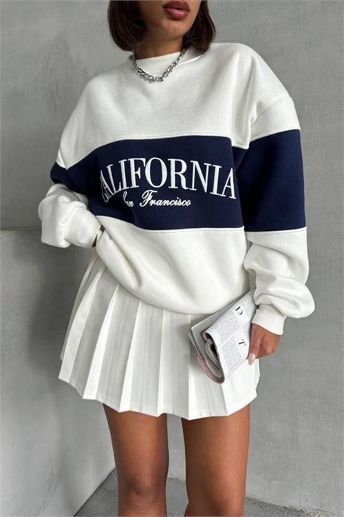 Kadın bisiklet yaka california sweat DPG038