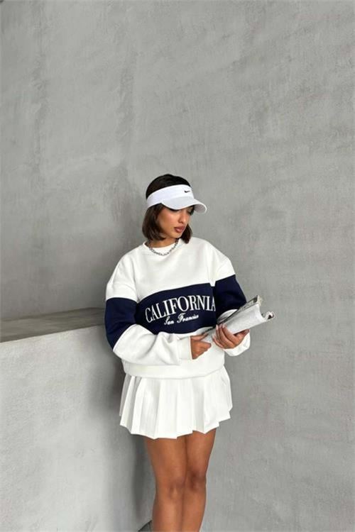 Kadın bisiklet yaka california sweat DPG038