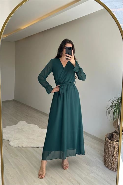 Kadın şifon maxi boy elbise DPNM001