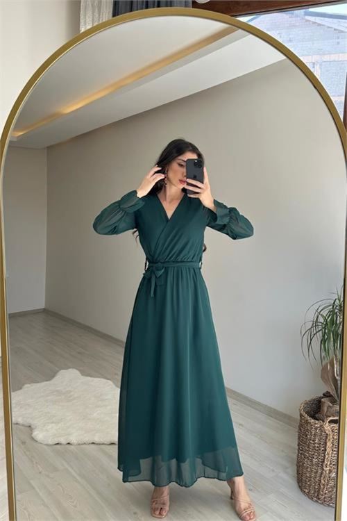 Kadın şifon maxi boy elbise DPNM001