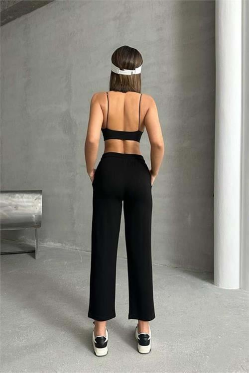 kadın likralı modal kumaş çımalı binici pantolon DPG064