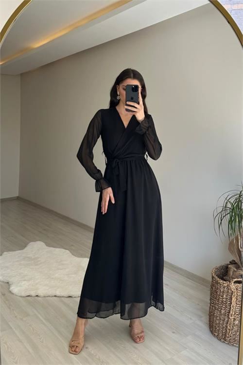 Kadın şifon maxi boy elbise DPNM001