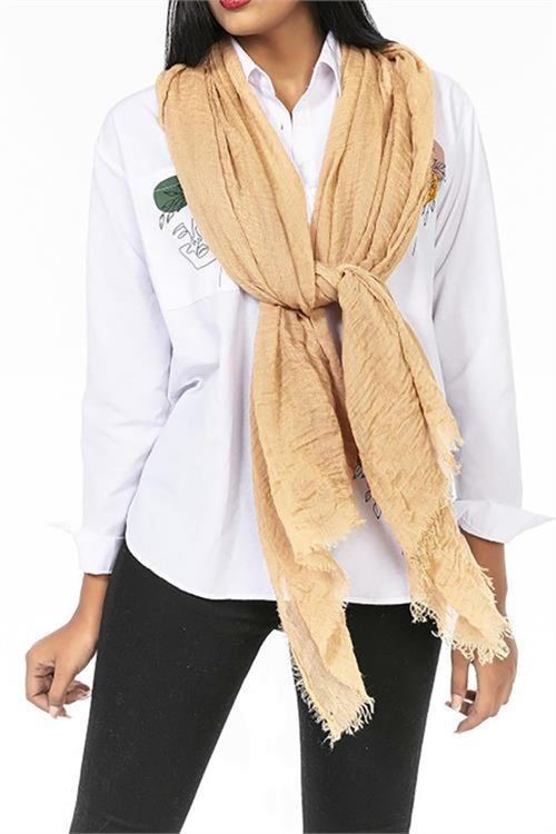 Kadın camel müslin kumaş şal pareo DPMHT02