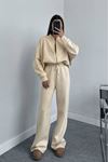 Kadın pamuklu kışlık sweat pantlon eşofman takımı DPGTS018