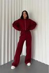 Kadın pamuklu kışlık sweat pantlon eşofman takımı DPGTS018