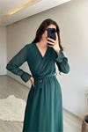 Kadın şifon maxi boy elbise DPNM001