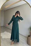 Kadın şifon maxi boy elbise DPNM001