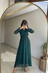 Kadın şifon maxi boy elbise DPNM001