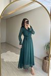 Kadın şifon maxi boy elbise DPNM001