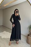 Kadın şifon maxi boy elbise DPNM001