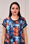 kadın bisiklet yaka desenli elbise DPAYSL81