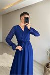 Kadın şifon maxi boy elbise DPNM001