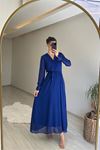 Kadın şifon maxi boy elbise DPNM001