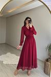 Kadın şifon maxi boy elbise DPNM001