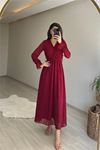 Kadın şifon maxi boy elbise DPNM001