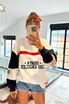 Neşeli butik kadın bisiklet yaka Los Angeles sweat NBMYLK23