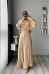 Neşeli butik kadın tunik pantolon ikili tesettür takım NMS052