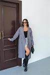Neşeli butik kadın mevsimlik tam boy trençkot NBMYLK33
