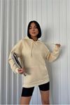 Neşeli butik kadın kapüşonlu kanguru cepli sweat GTS023